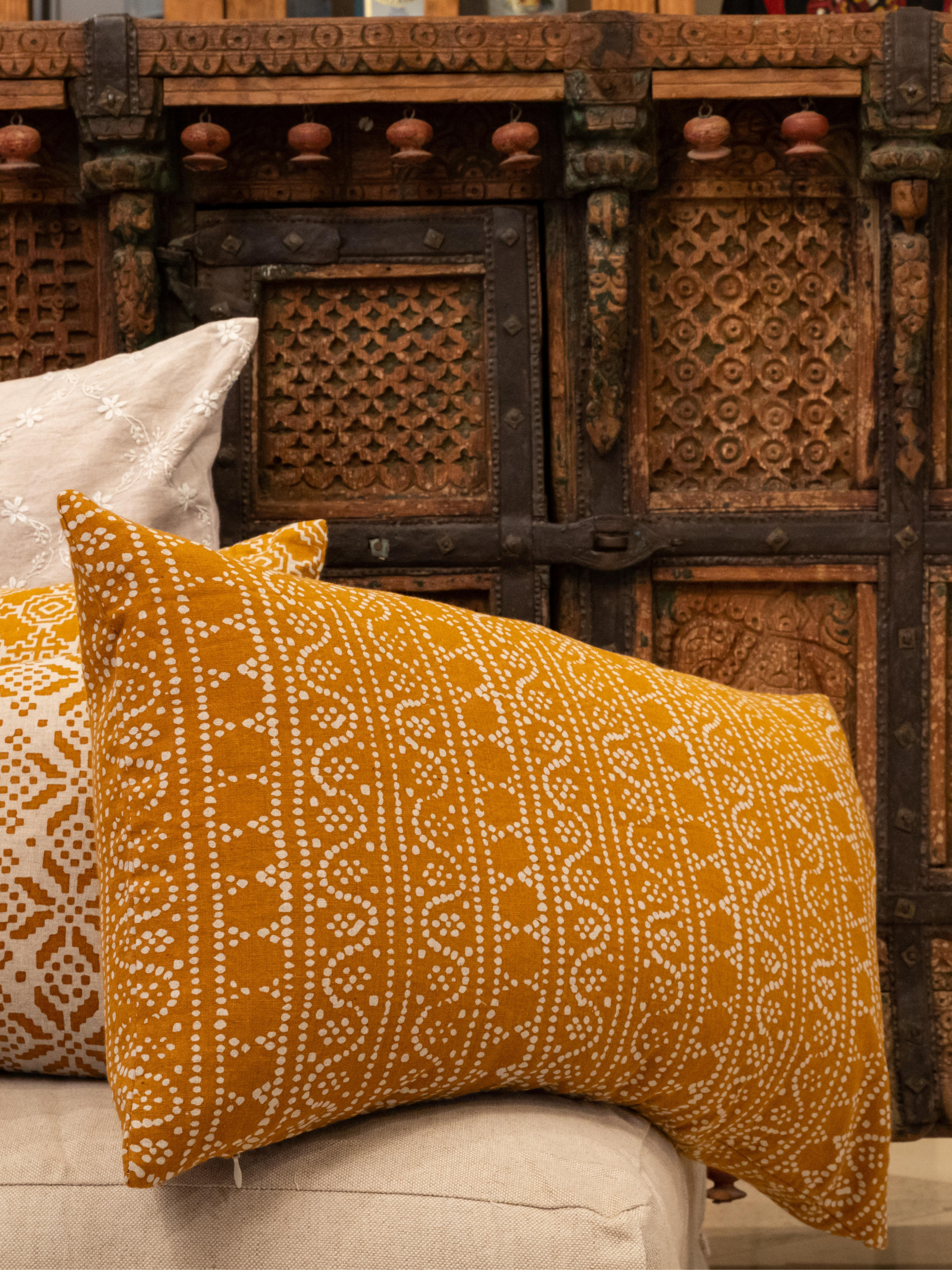 Sumatra Ochre Lumbar Pillow Cover