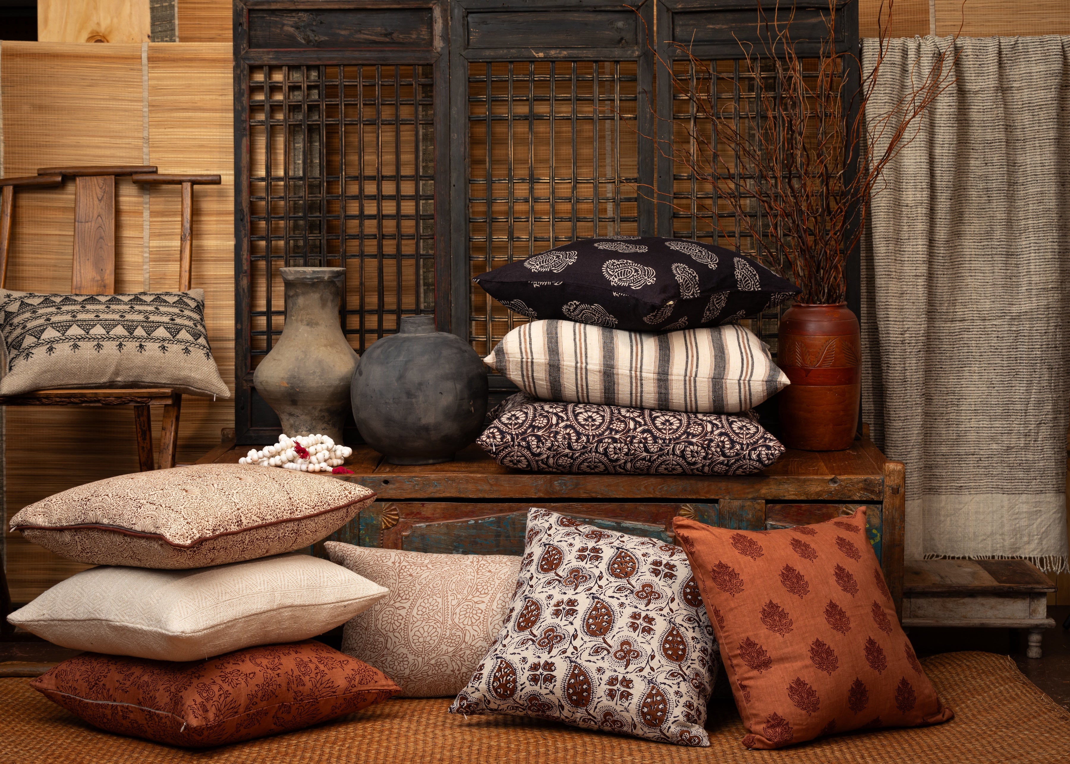Rishi Cinnamon/Clay Decorative Pillow Cover