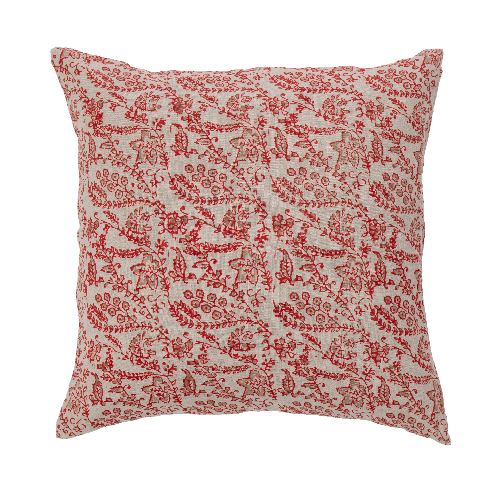 Fleur Coral Clay Natural Decorative Pillow Cover