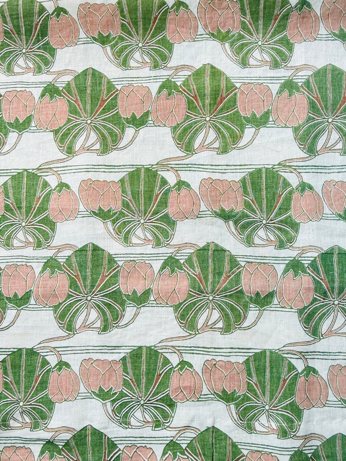 Waterlilies Pistachio and Rose
