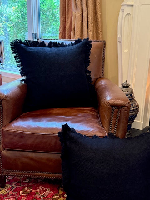 Prayag Charcoal Decorative Pillow Cover