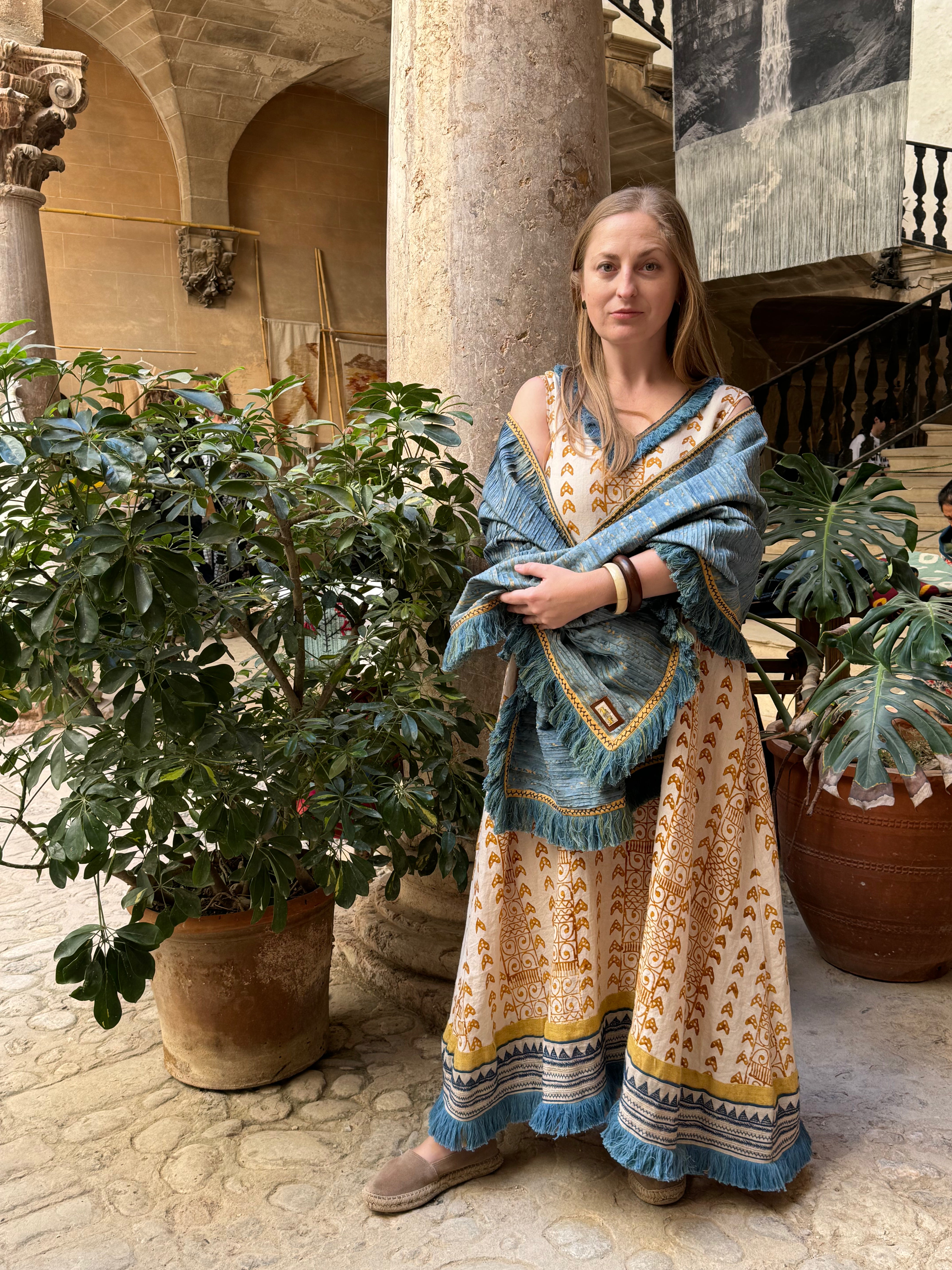 Cairo Linen Dress in Ocher