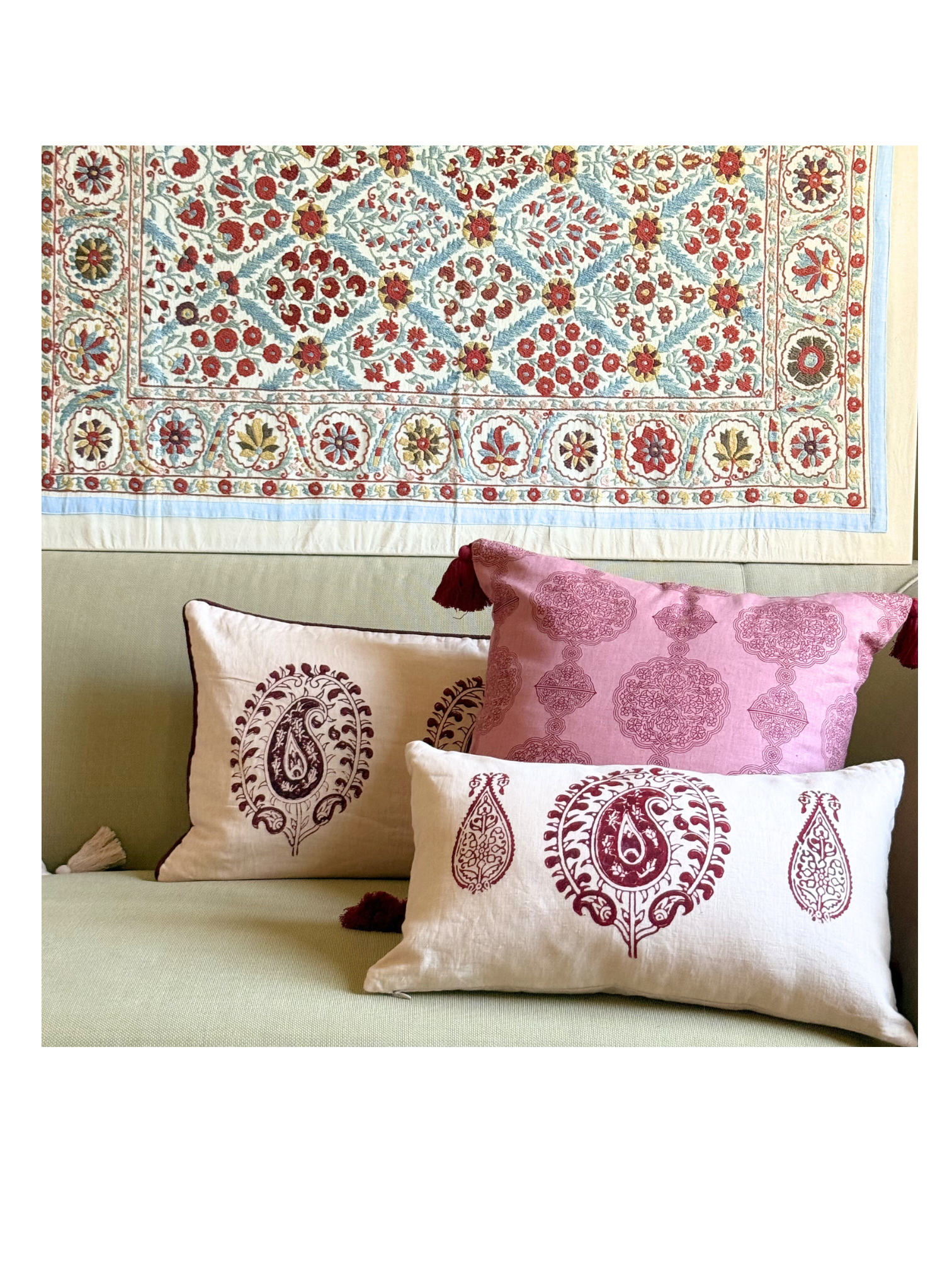 Tashkent Plum Lumbar Pillow Cover