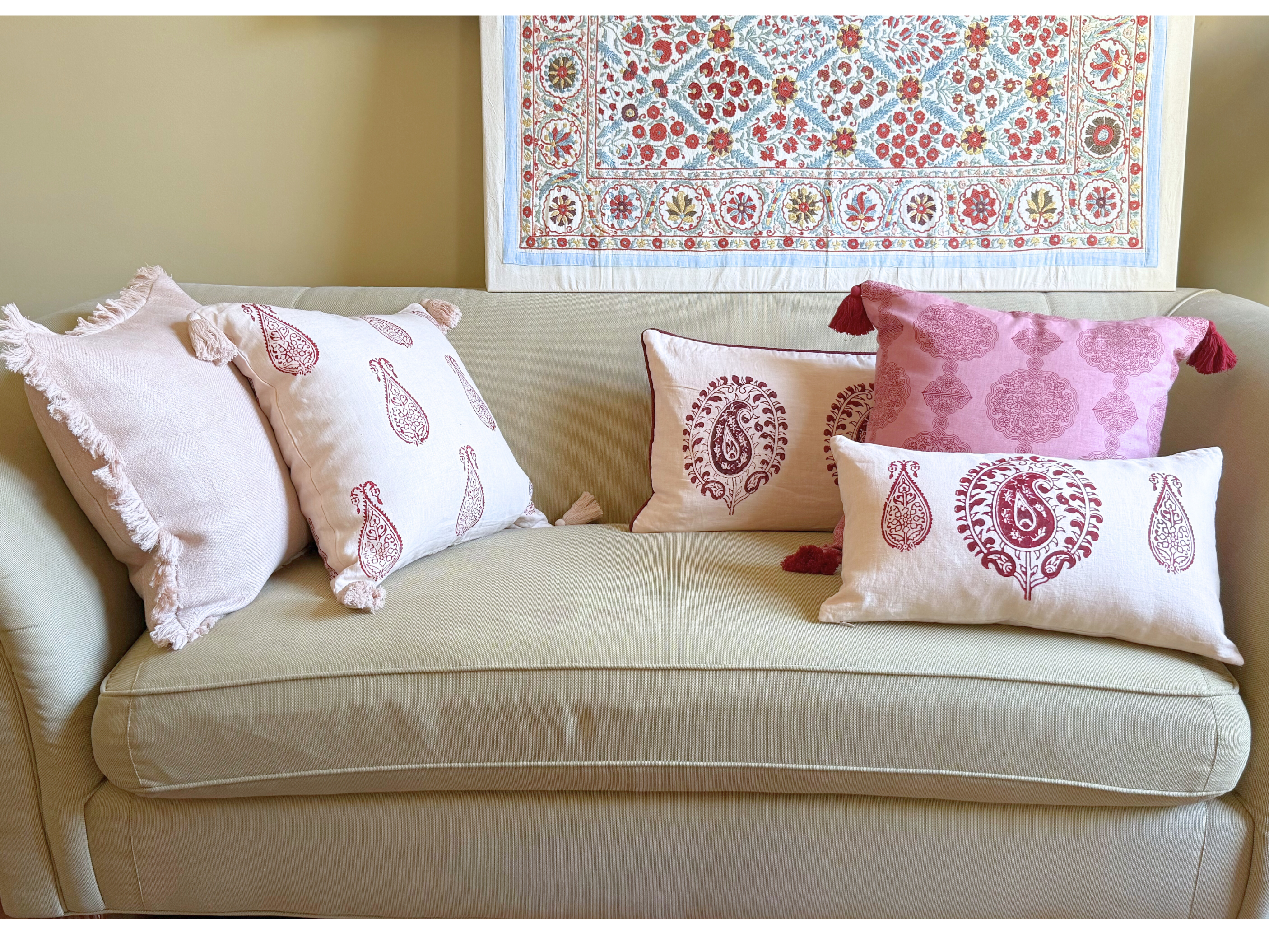 Tashkent Plum Lumbar Pillow Cover