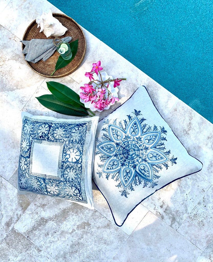 Indigo Medallion Pillow Pair