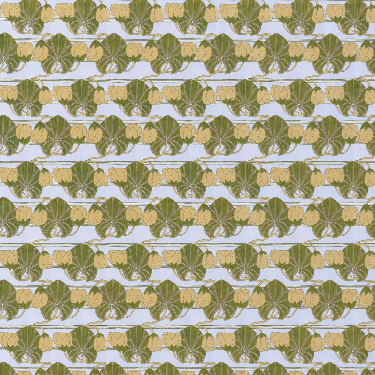 Waterlilies Pistachio Naples Yellow Clay Cacao