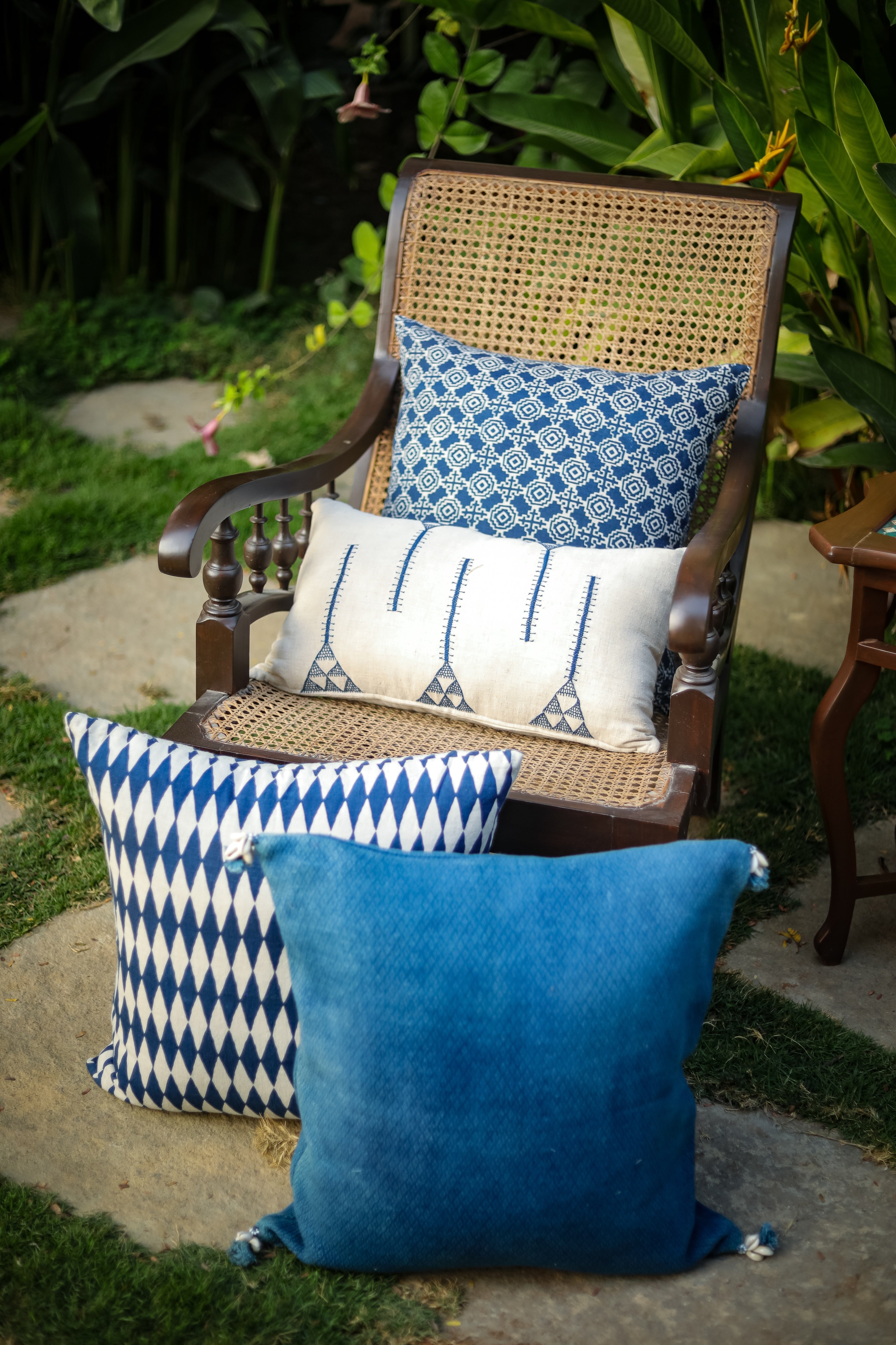 Harlequin Indigo Decorative Pillow