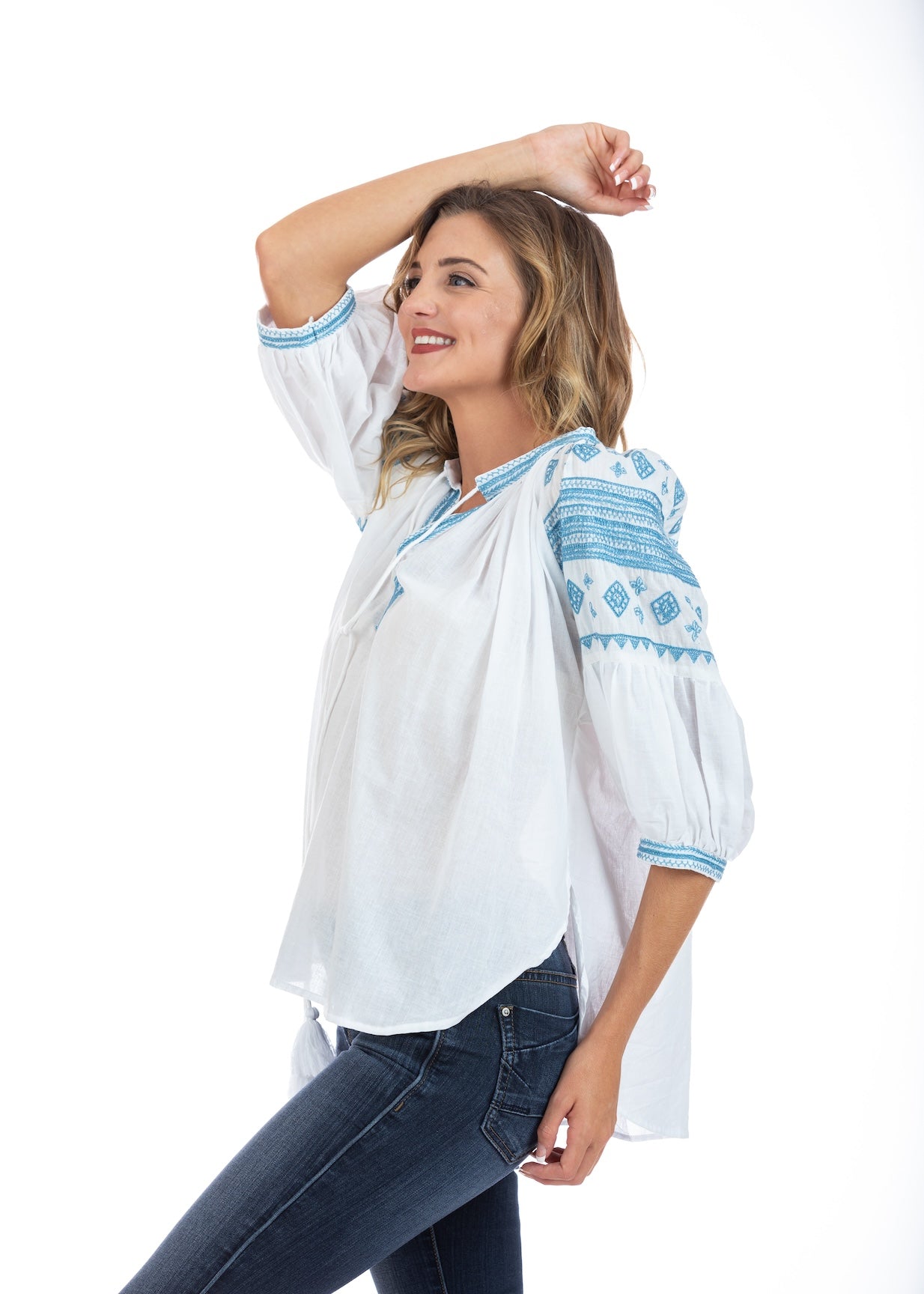 Salma Cornflower Blue Blouse
