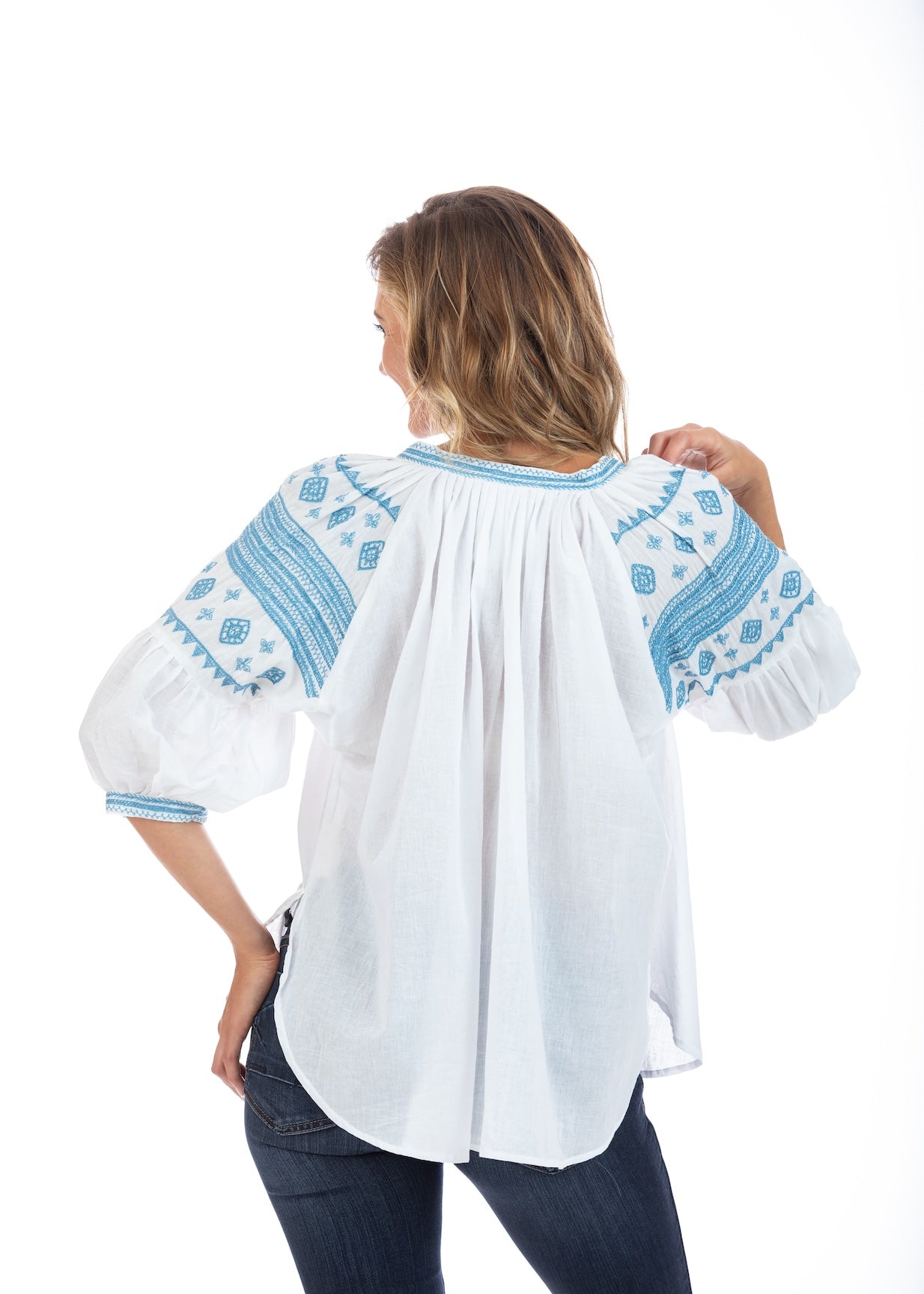 Salma Cornflower Blue Blouse