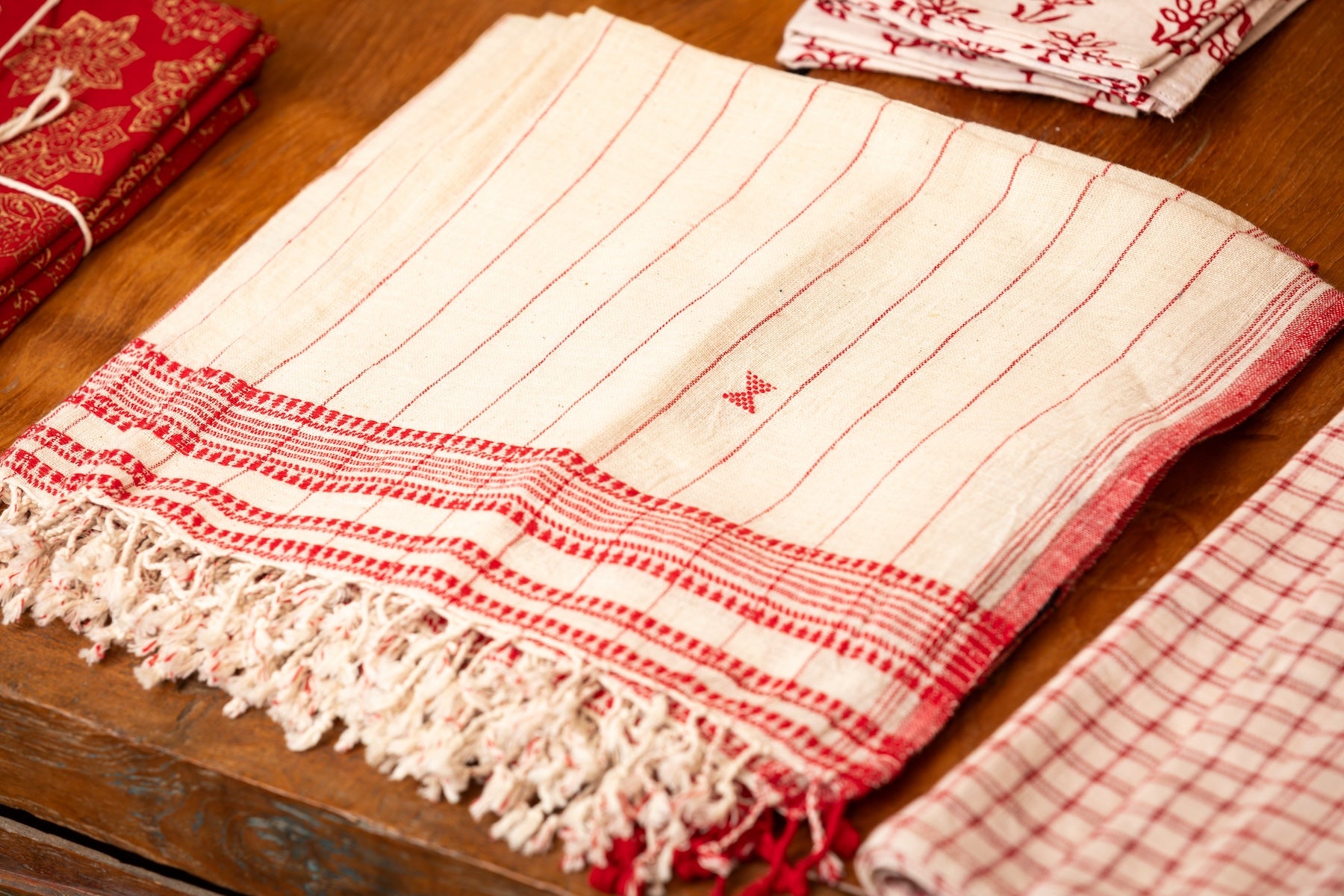 Khamir Cinnabar Woven Napkin Set