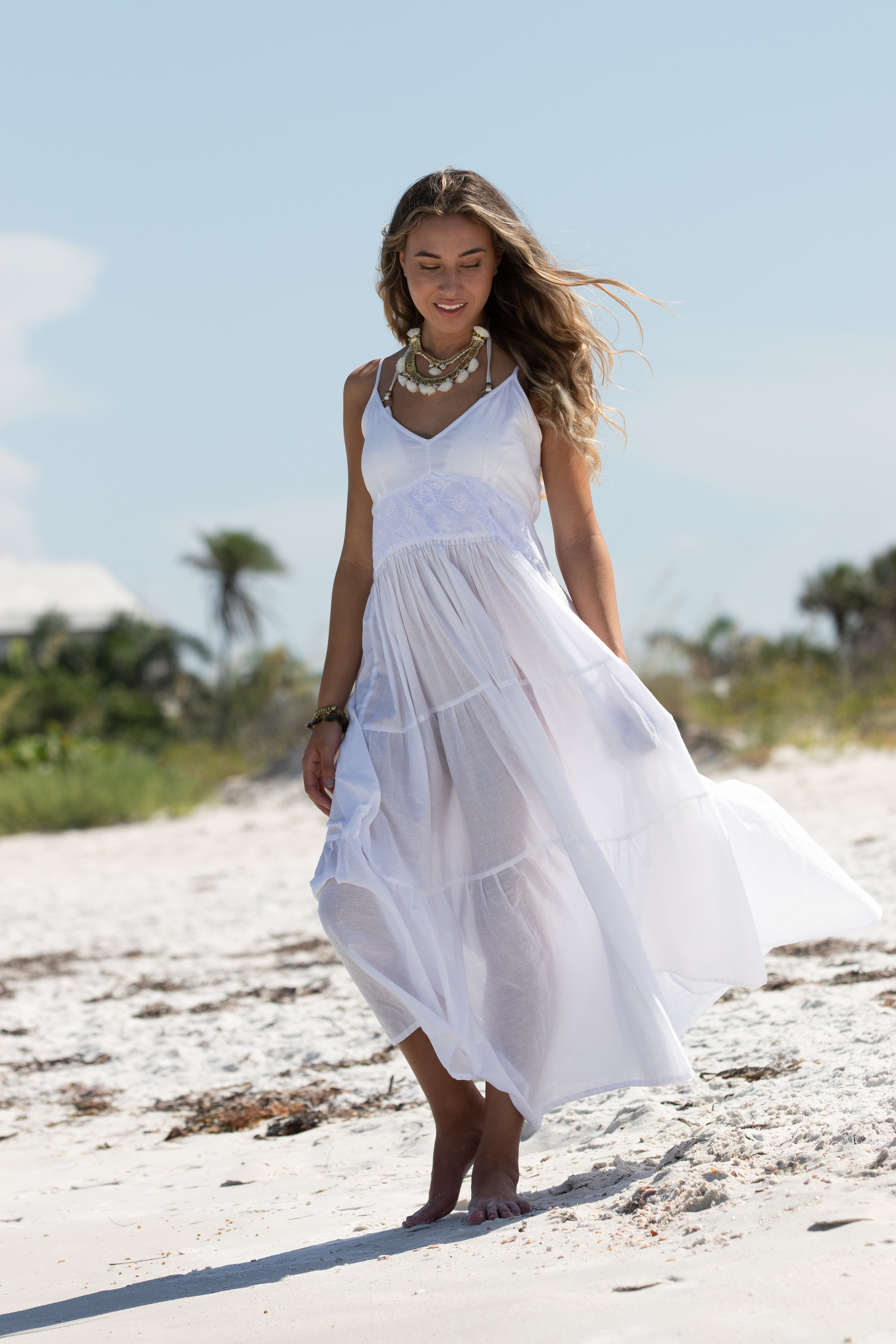Camilla White Cotton Dress