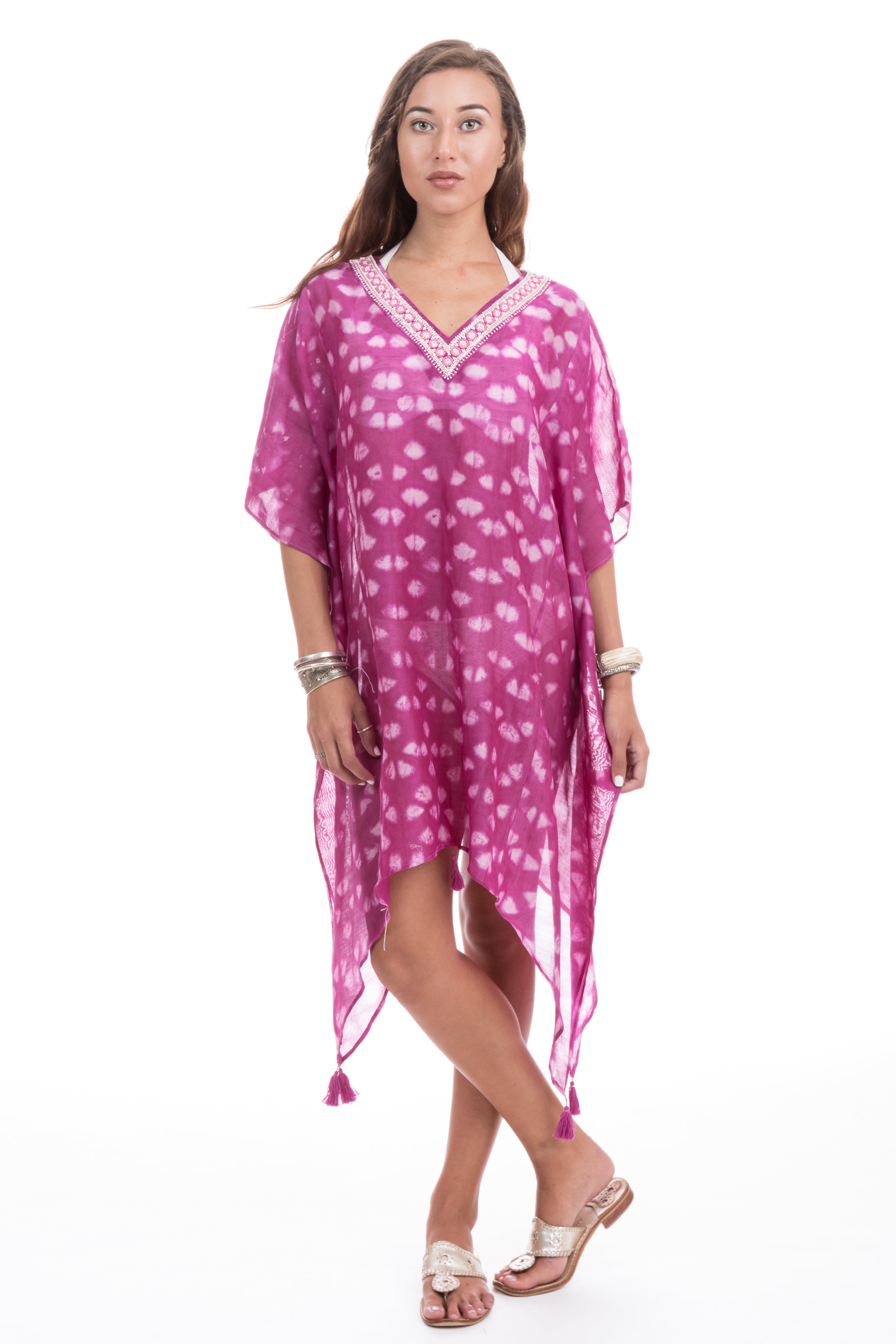 Hot Pink Tye Dye Kaftan