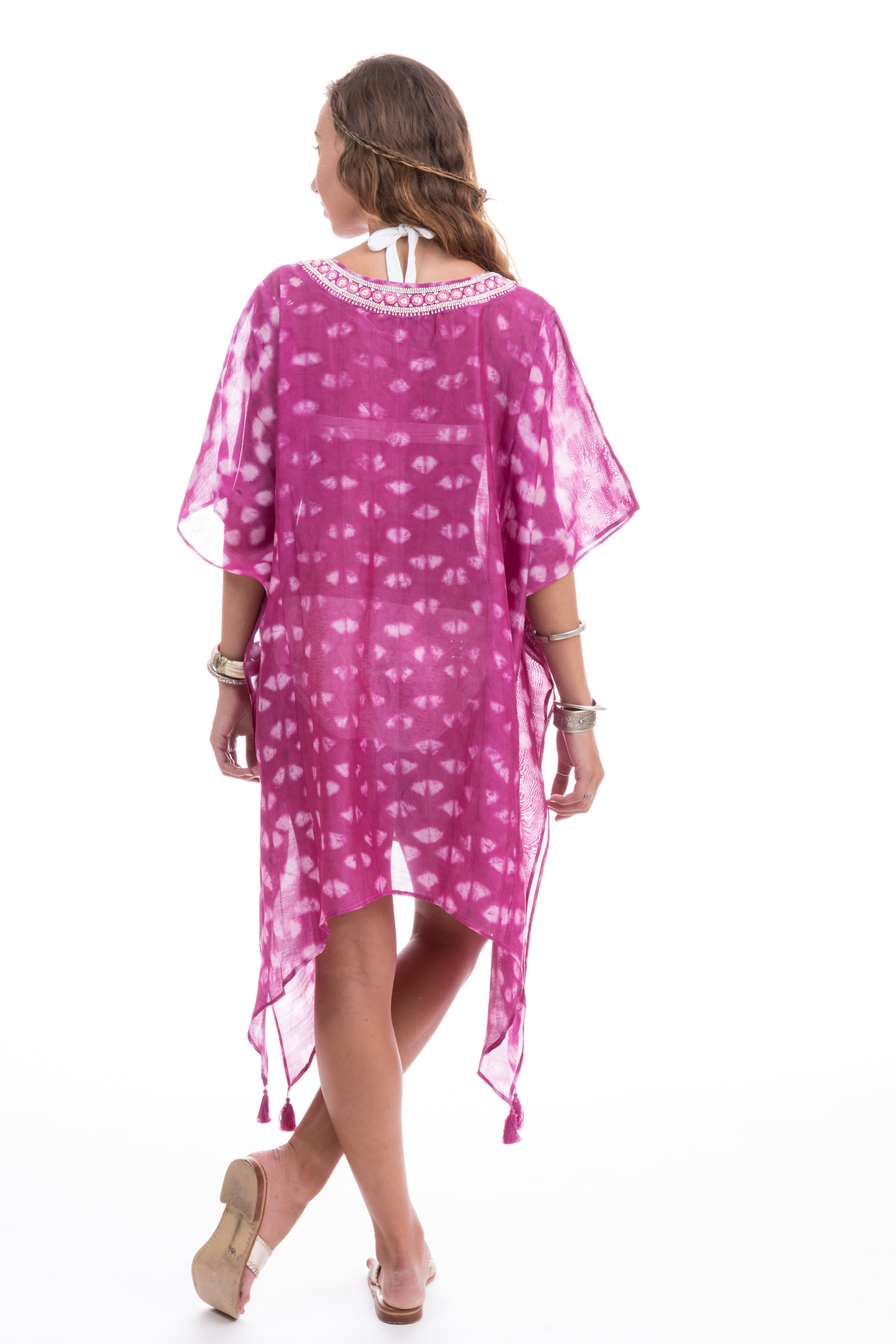 Hot Pink Tye Dye Kaftan