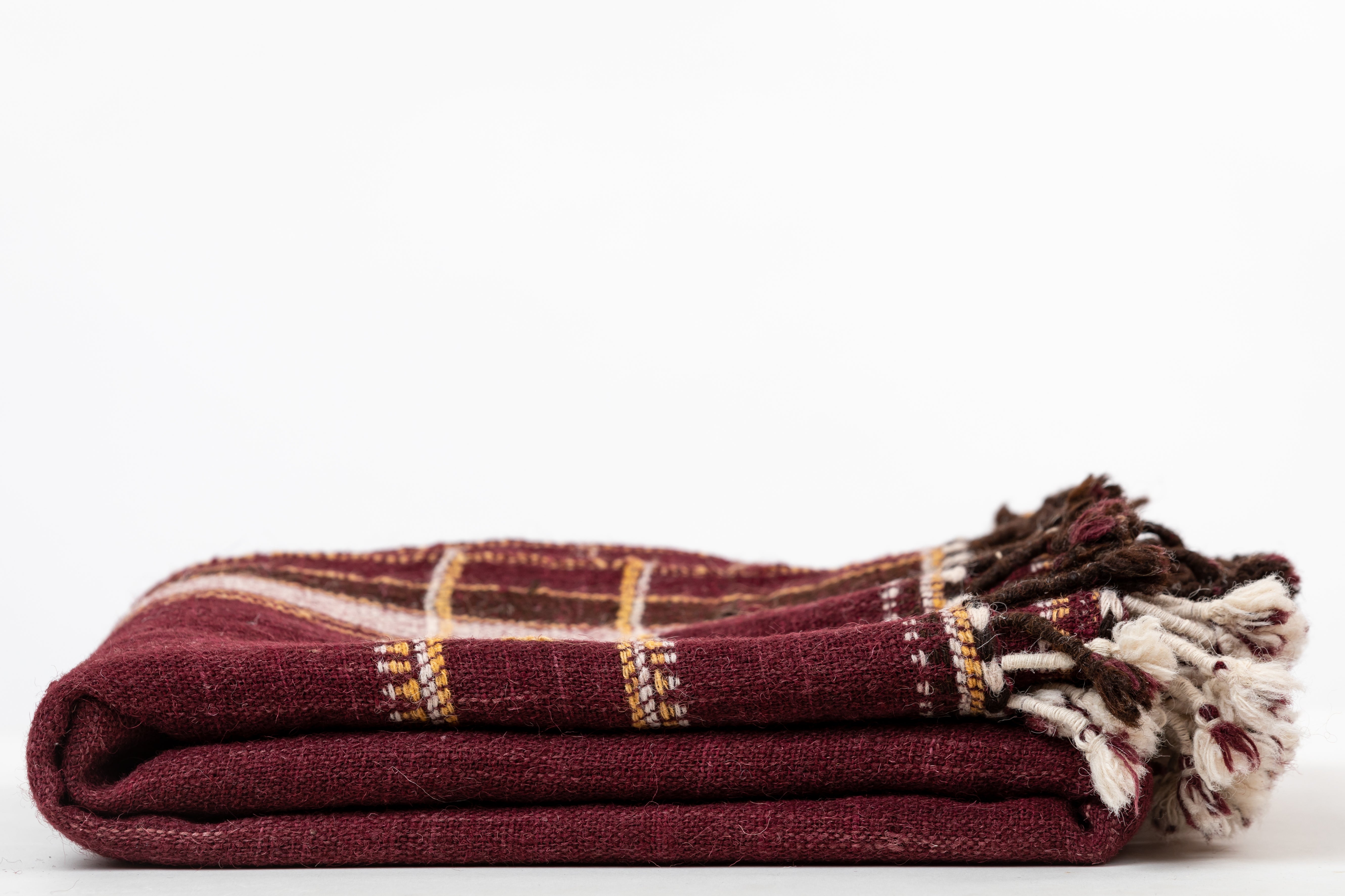 Kutch Plum Wool Throw
