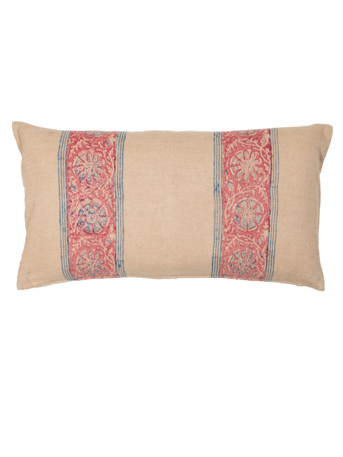 Coromandel Vintage Red & Blue Lumbar Pillow Cover