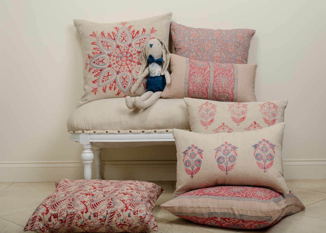 Medallion Vintage Red & Blue Euro Sham