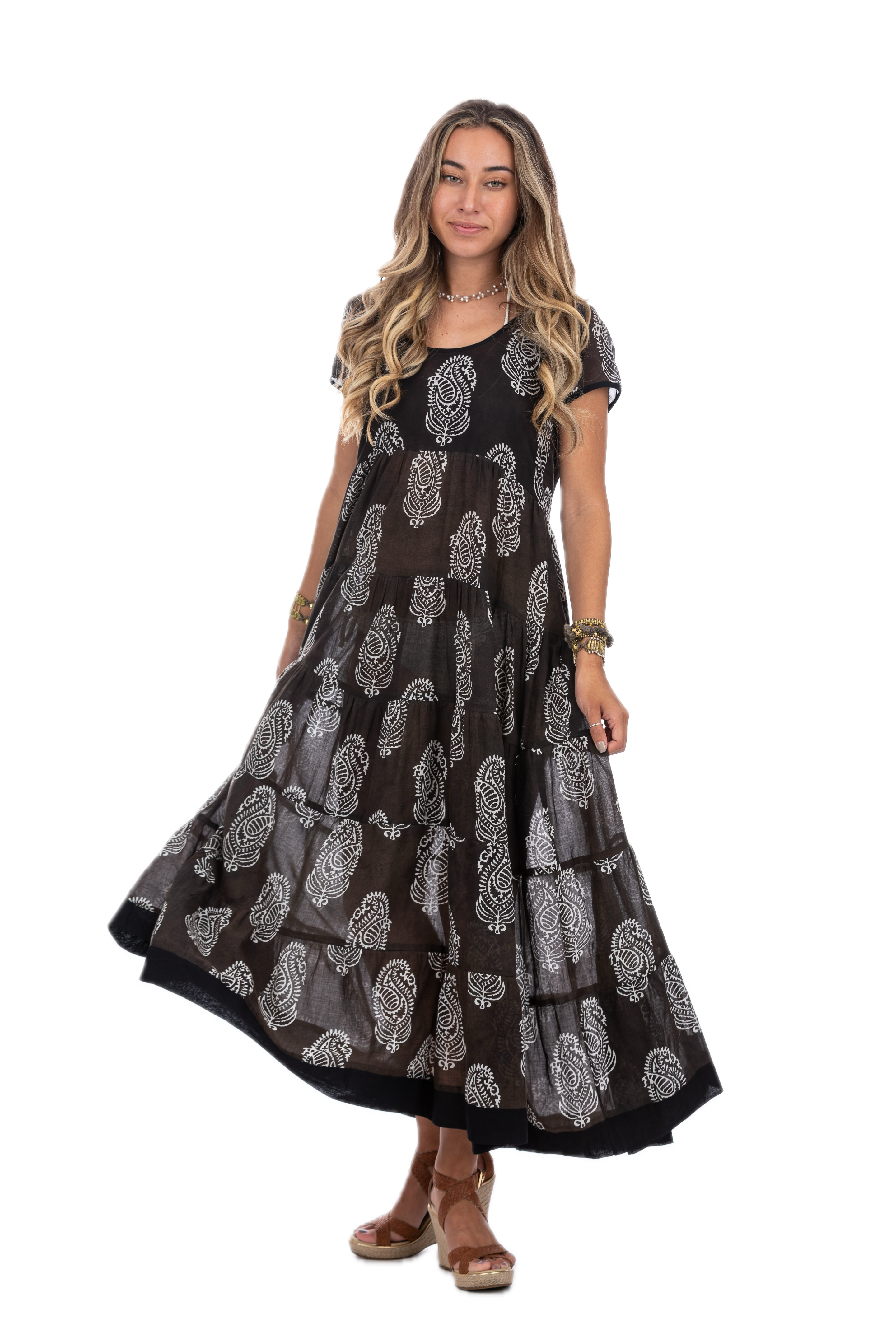 Hanna Cotton Summer Dress Dress Charcoal
