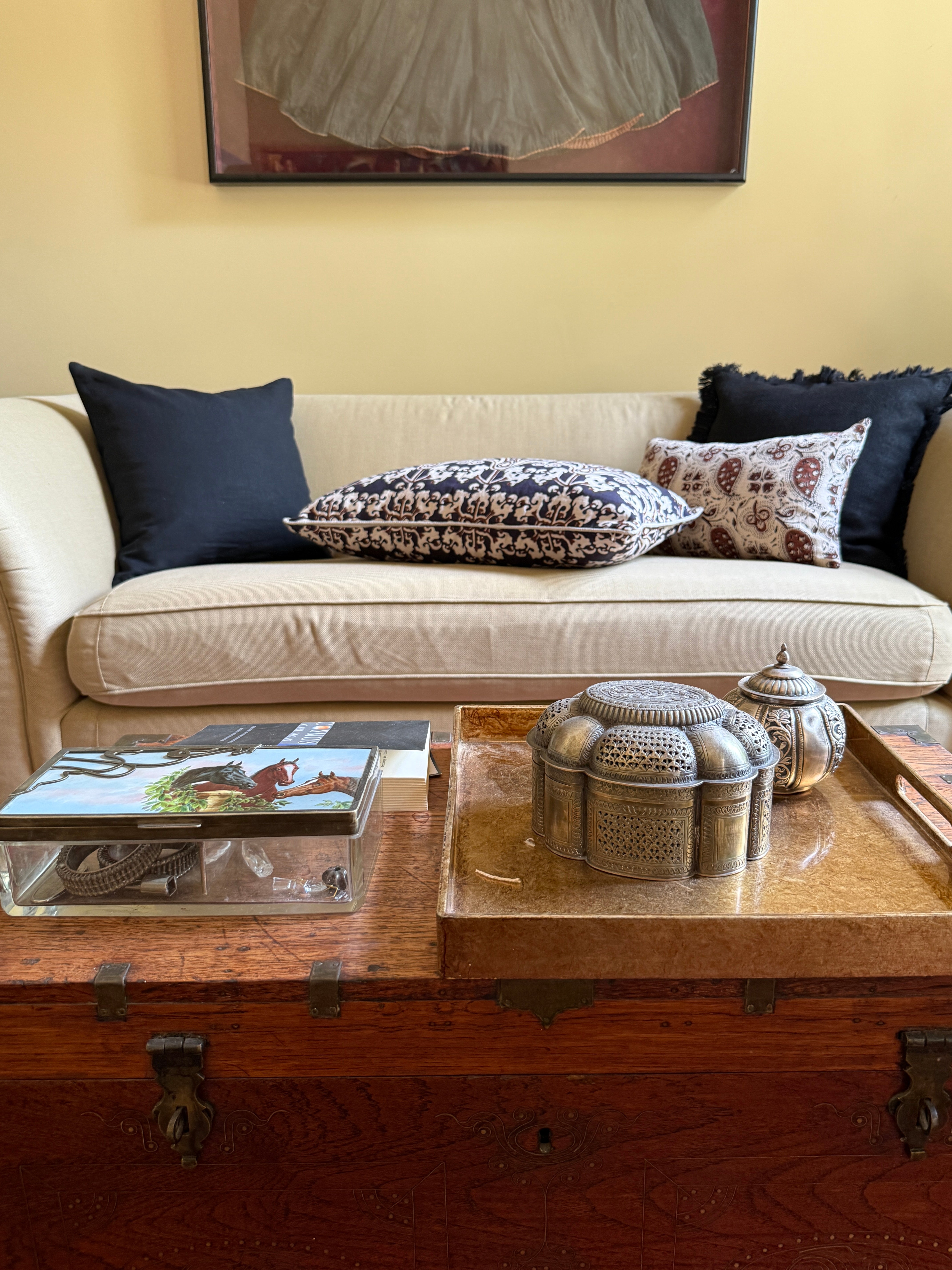 Topkapi Charcoal Cinnamon Pillow Cover