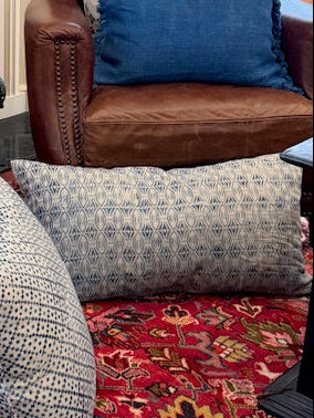 Zulu Indigo Lumbar Pillow Cover