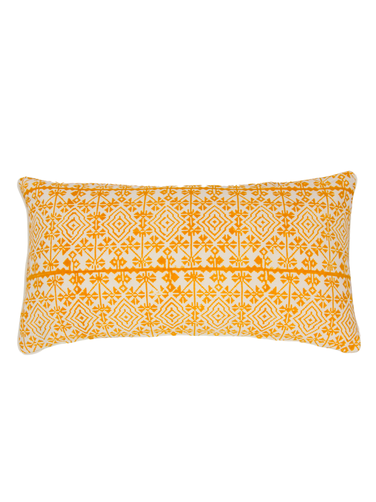 Ikat Turmeric Lumbar Pillow Cover