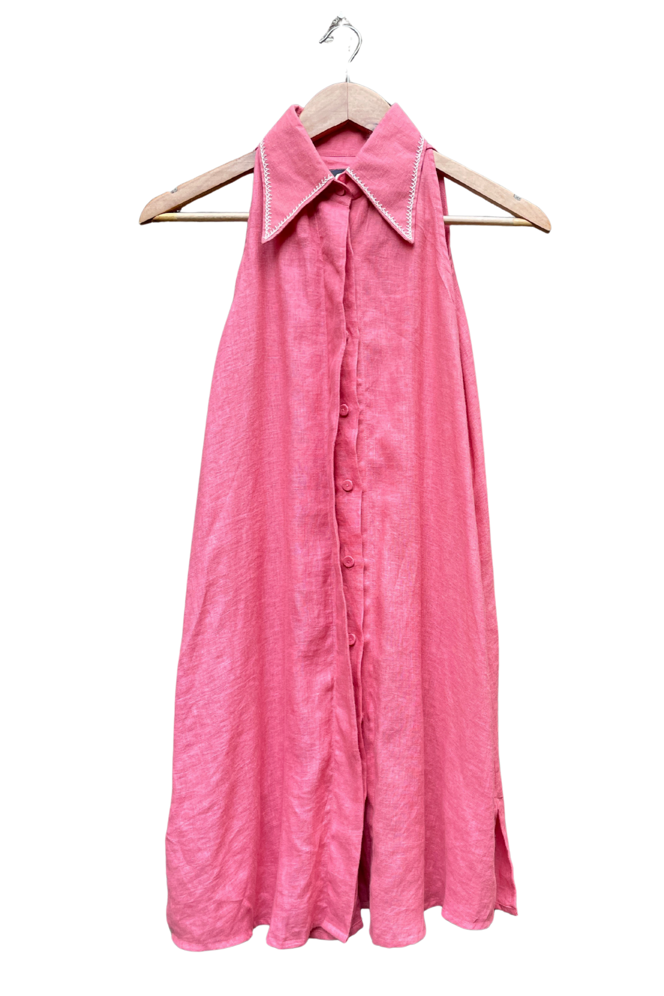 Manju Dress Tomato with Embroidery