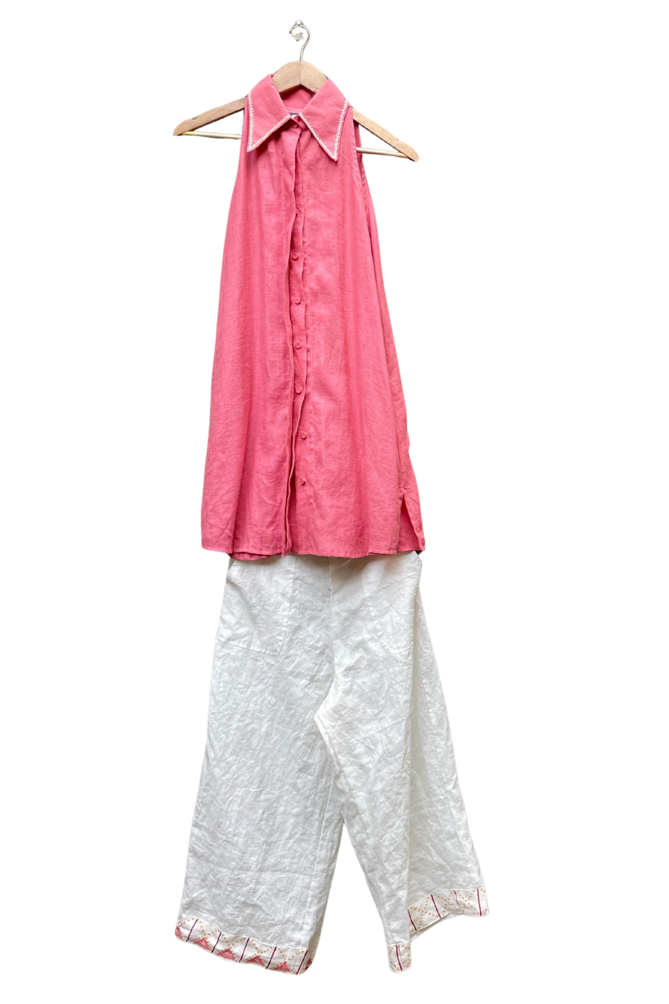 Manju Dress Tomato with Embroidery