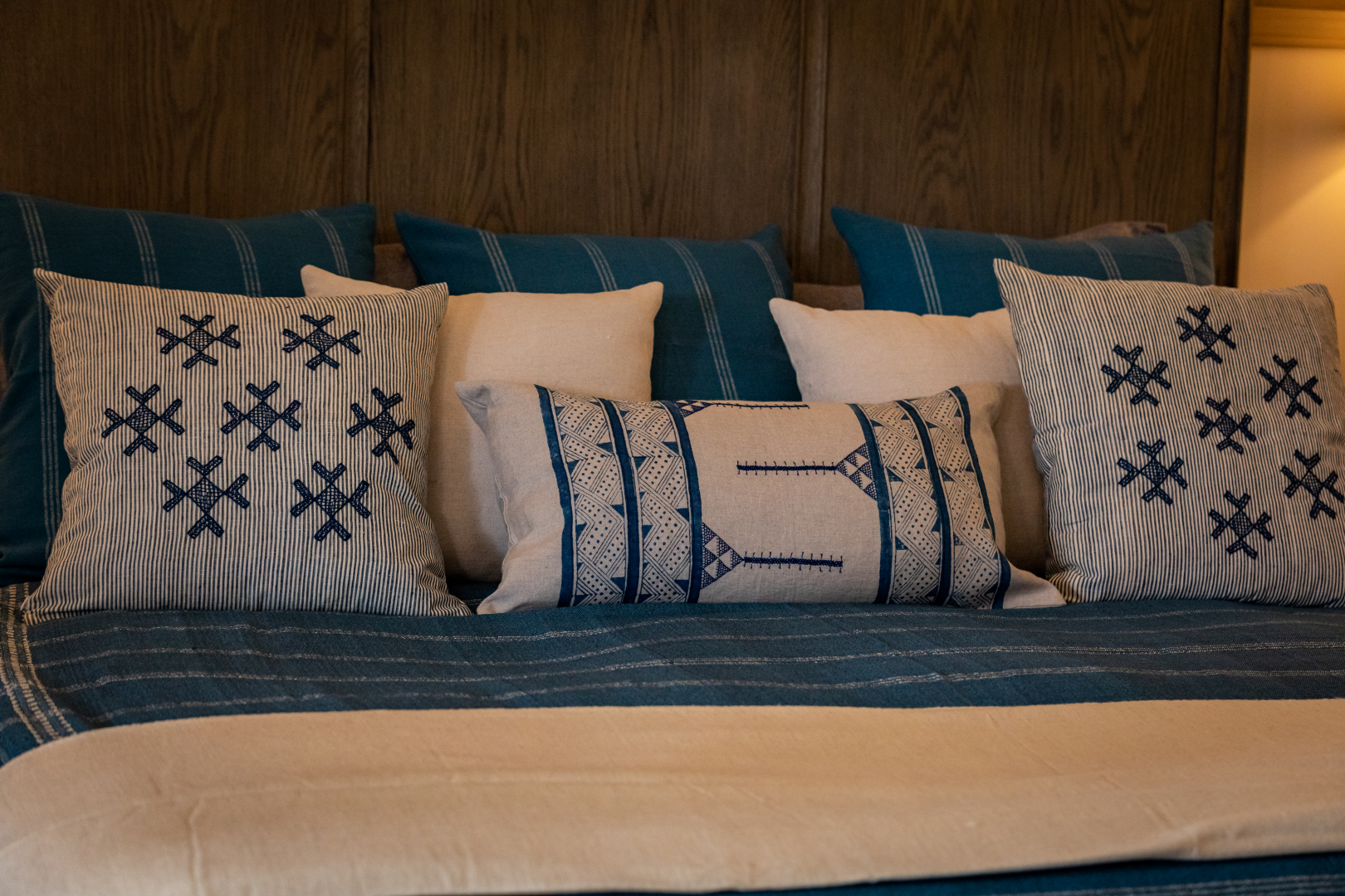Ejiro Hand-Embroidered Pillow Cover