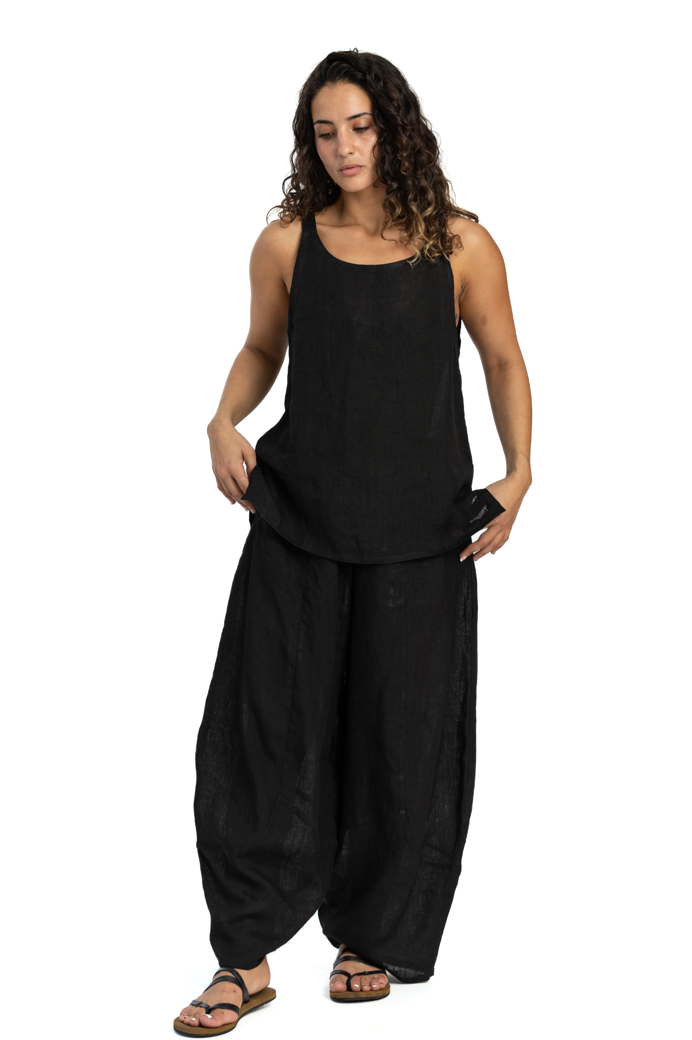 Pondicherry Charcoal Linen Set