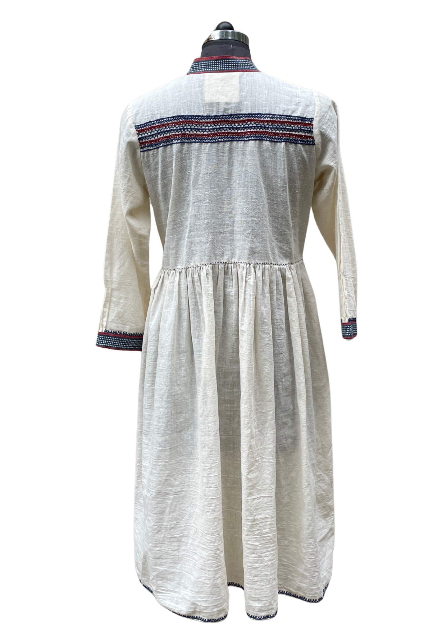 Sarita Jacket Dress Khadi with Embroidery