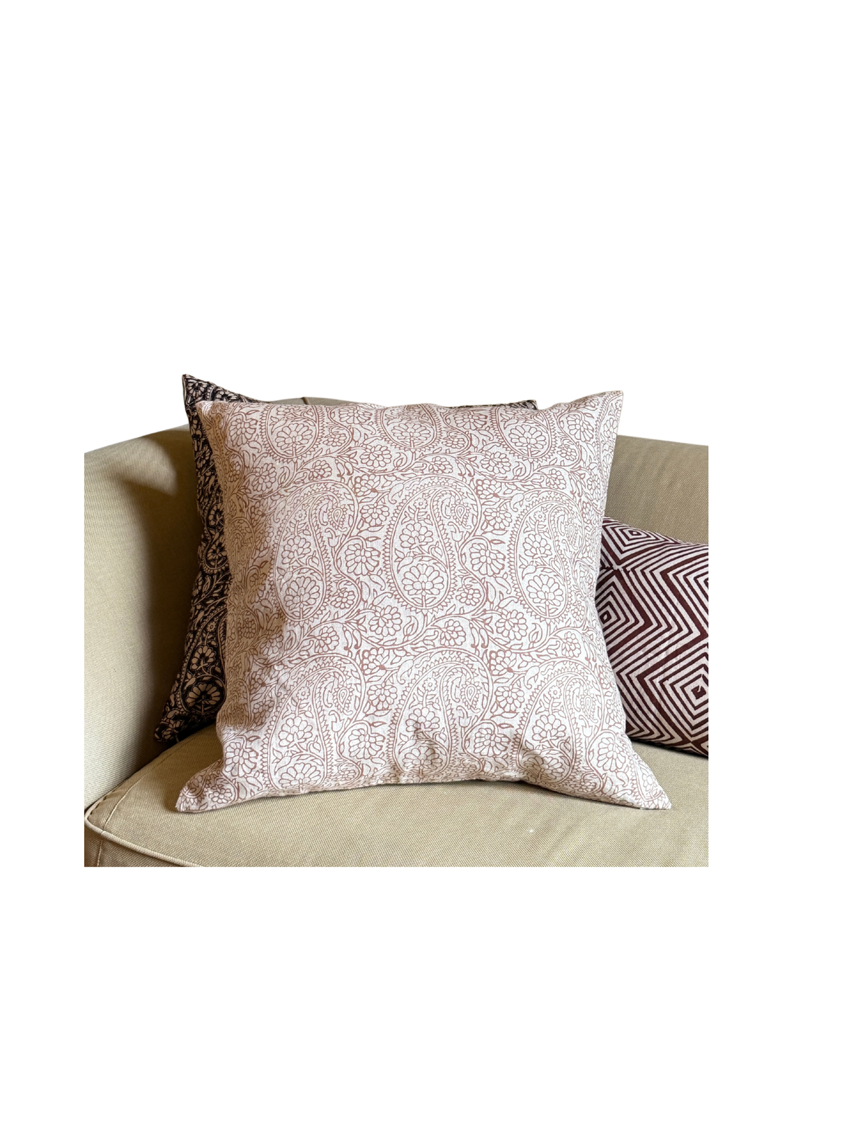 Grande Paisley Clay Pillow Cover