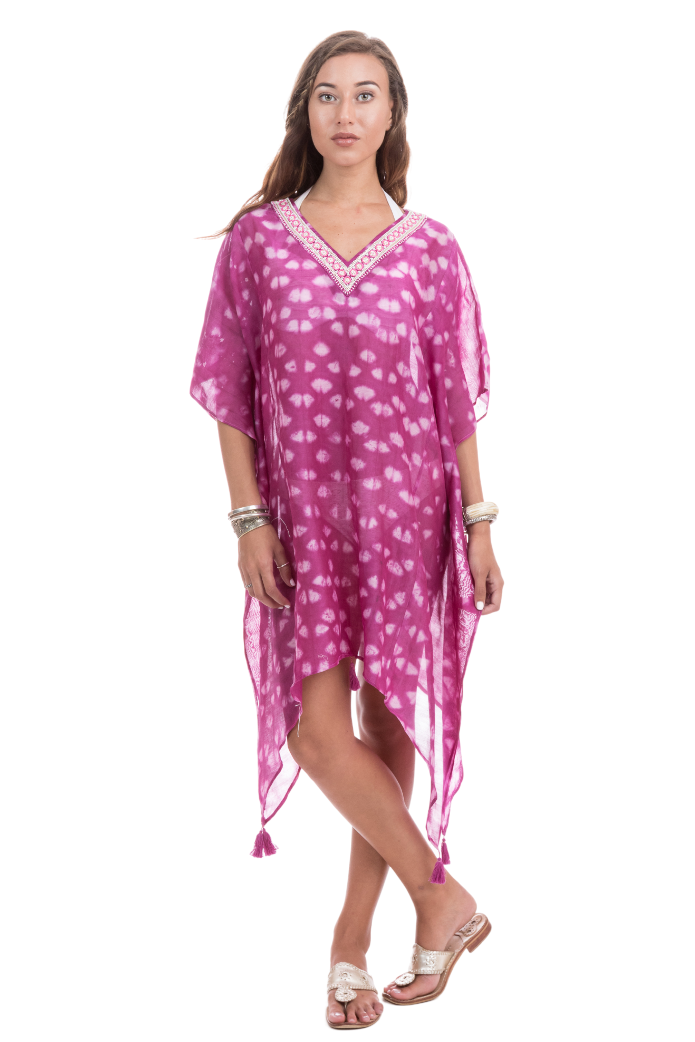 Hot Pink Tye Dye Kaftan