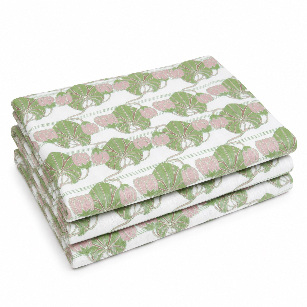 Waterlilies Green and Rose