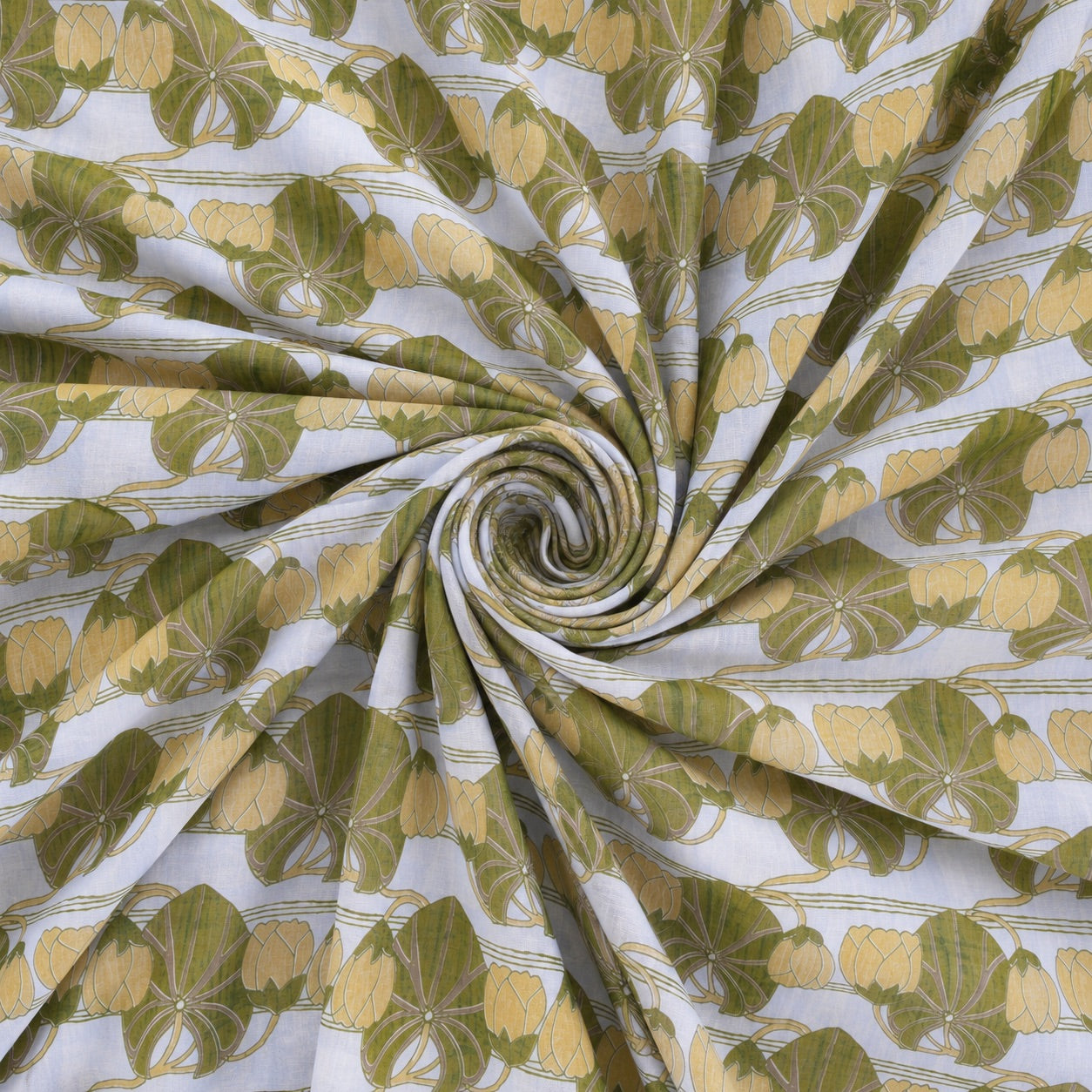 Waterlilies Pistachio Naples Yellow Clay Cacao